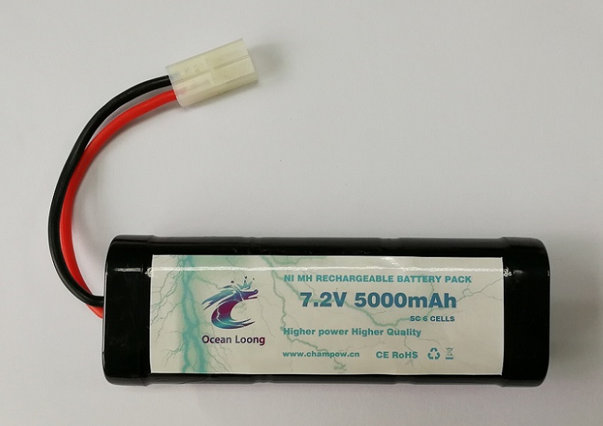 7.2V 5000mAh Ni-MH High Power Battery Packs with Tamiya Discharge Connector for RC Racing Cars Boat